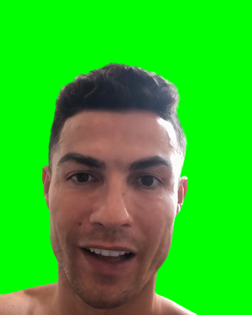 Cristiano Ronaldo saying Happy Birthday meme  (Green Screen)