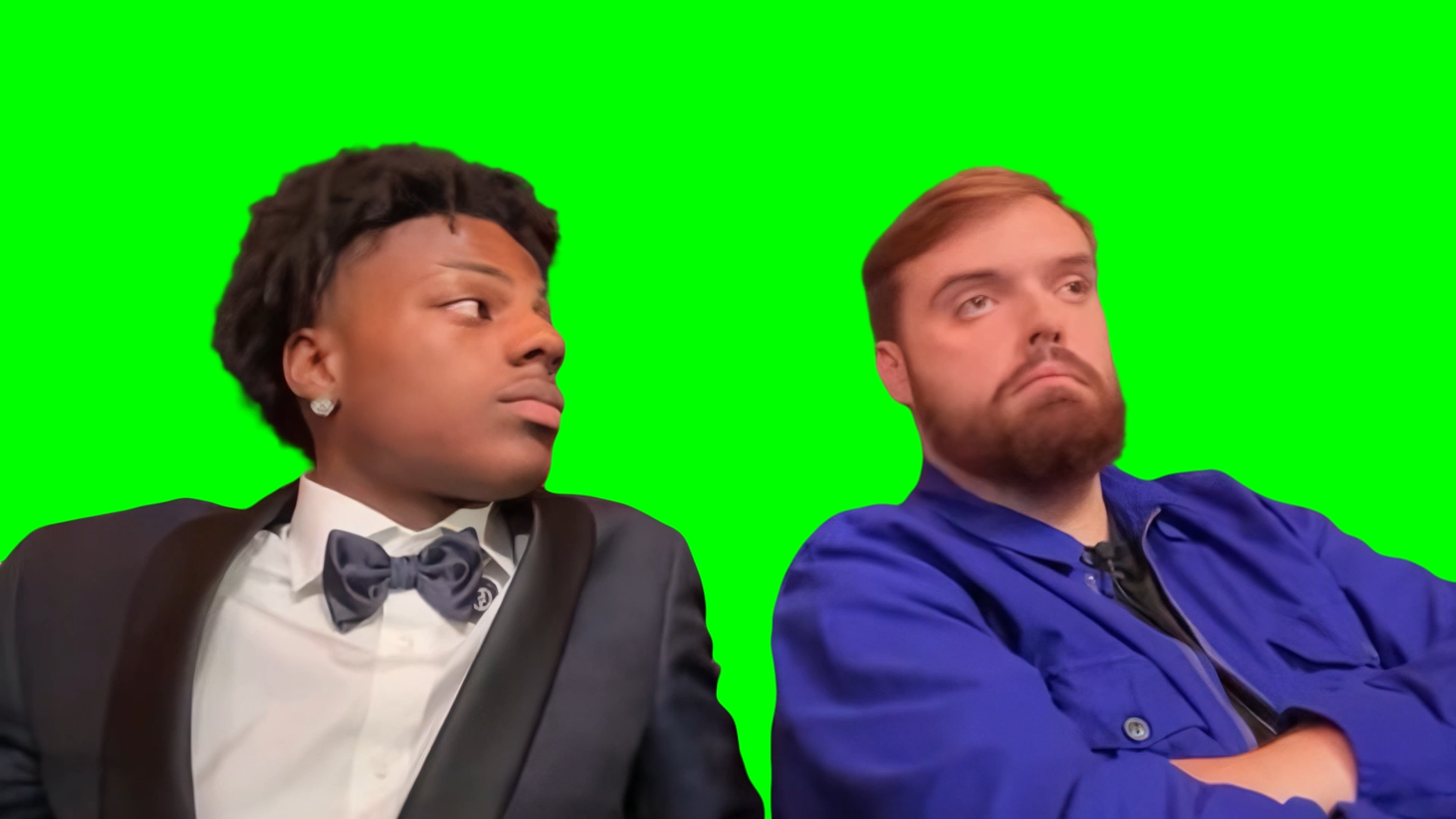 IShowSpeed and Ibai looking at each other meme - Ballon d'Or 2024 (Green Screen)