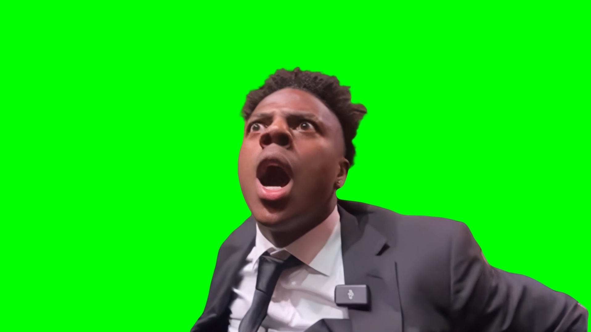 IShowSpeed looking shocked at the Ballon d'Or meme (Green Screen)