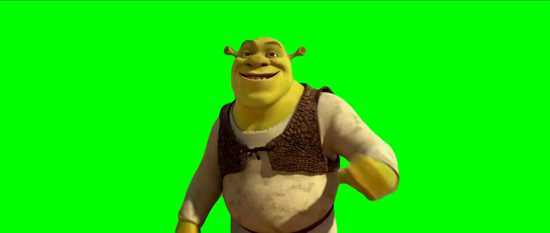 Shrek Walking And Scaring People Away meme - Shrek 4 (Green Screen)