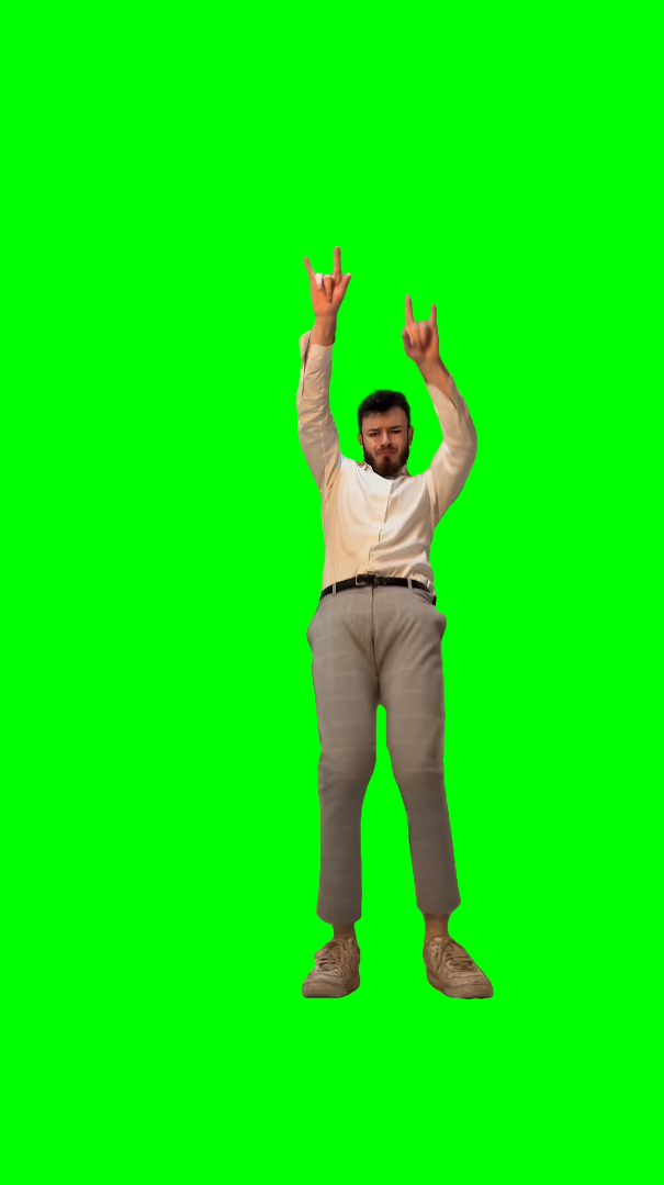 Hugo Hilaire dancing to Watashi Wa Star meme  (Green Screen)