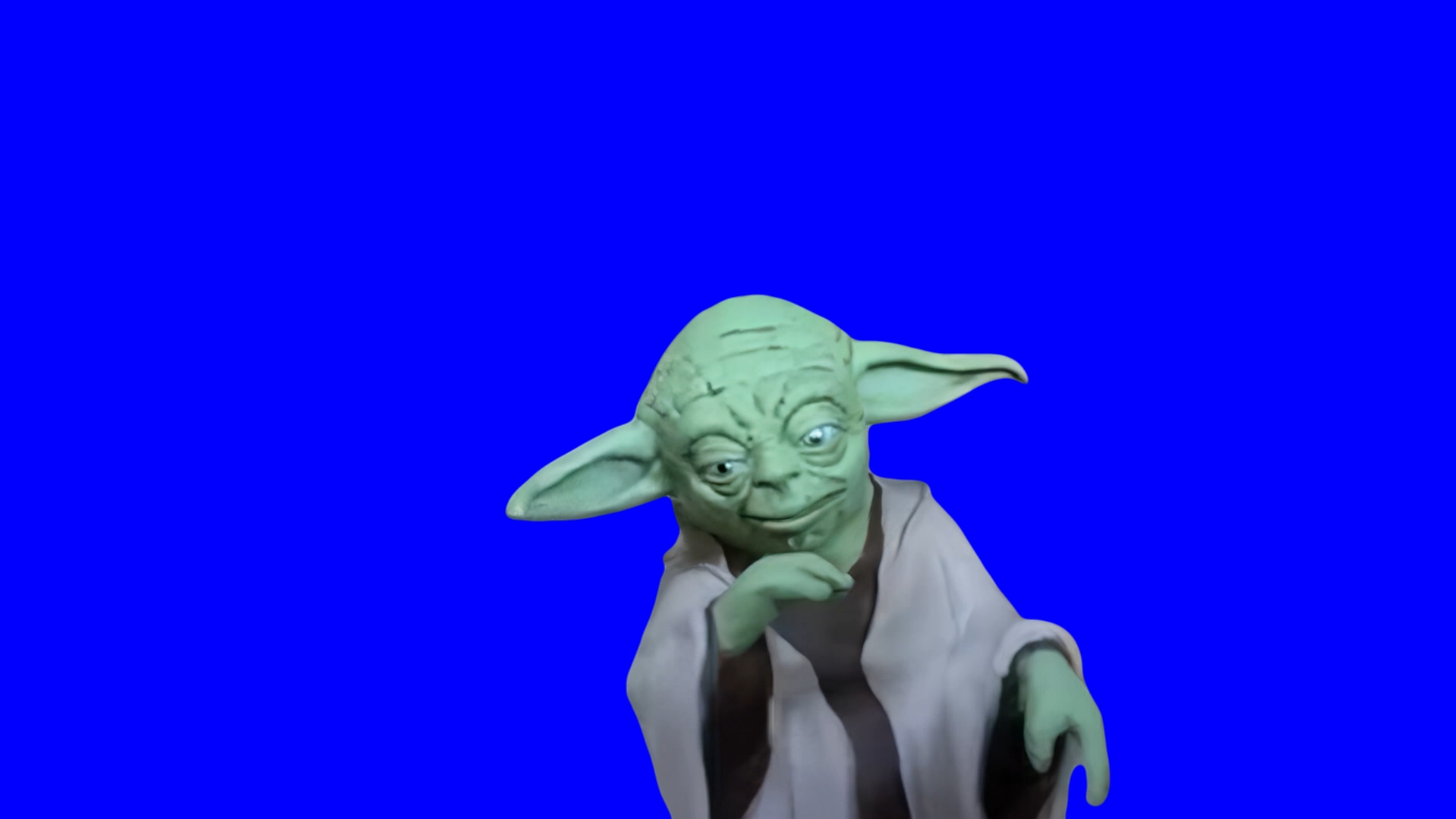 Puppet Yoda getting Slapped! meme V2 (Green Screen)