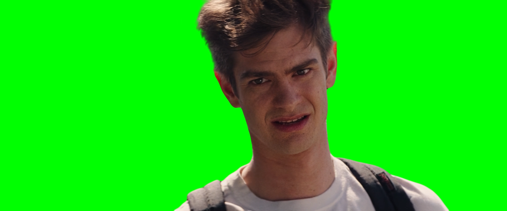 Andrew Garfield staring at Captain George Stacy meme- The Amazing Spider-Man 2 (Green Screen)