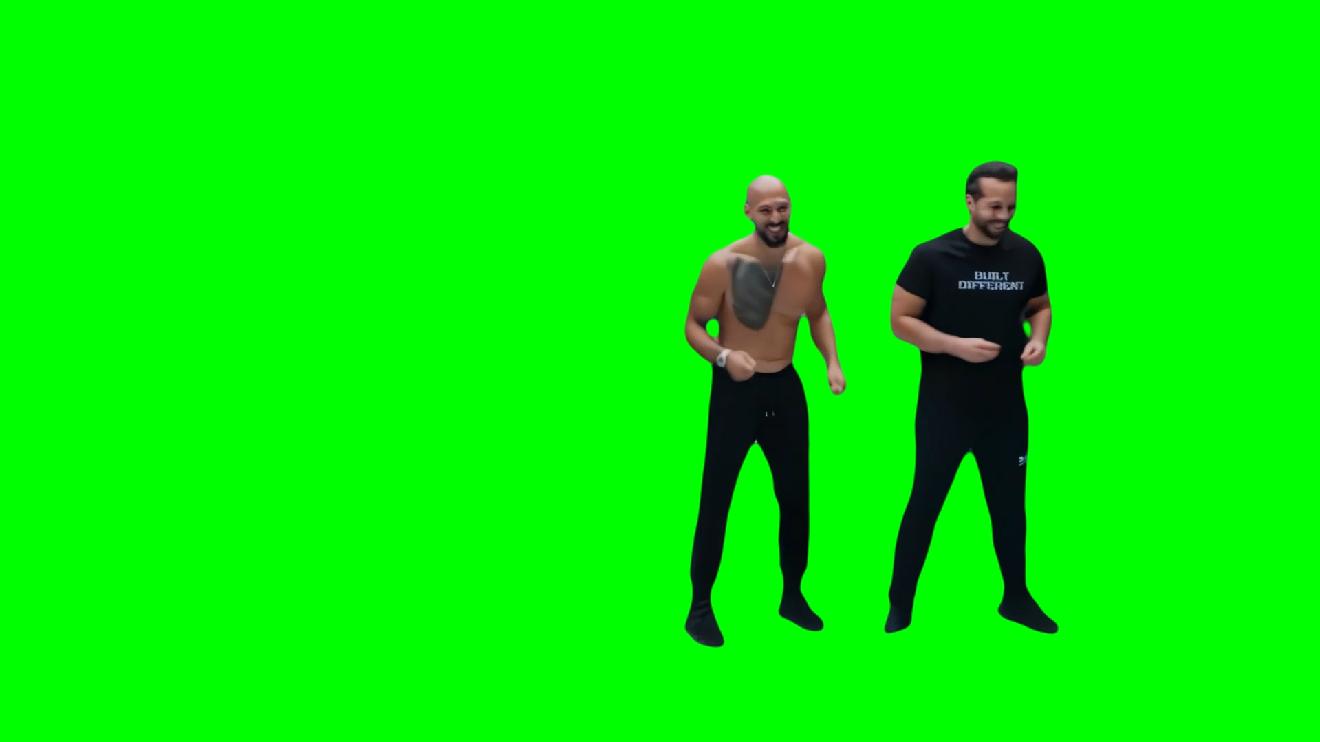 Andrew Tate and Tristan Tate Dancing meme (Green Screen)