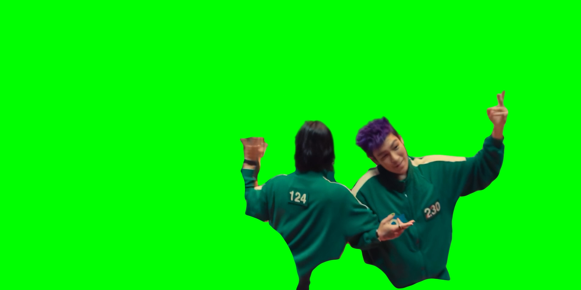 Thanos and Nam-Gyu Dancing meme - Squid Game 2  (Green Screen)