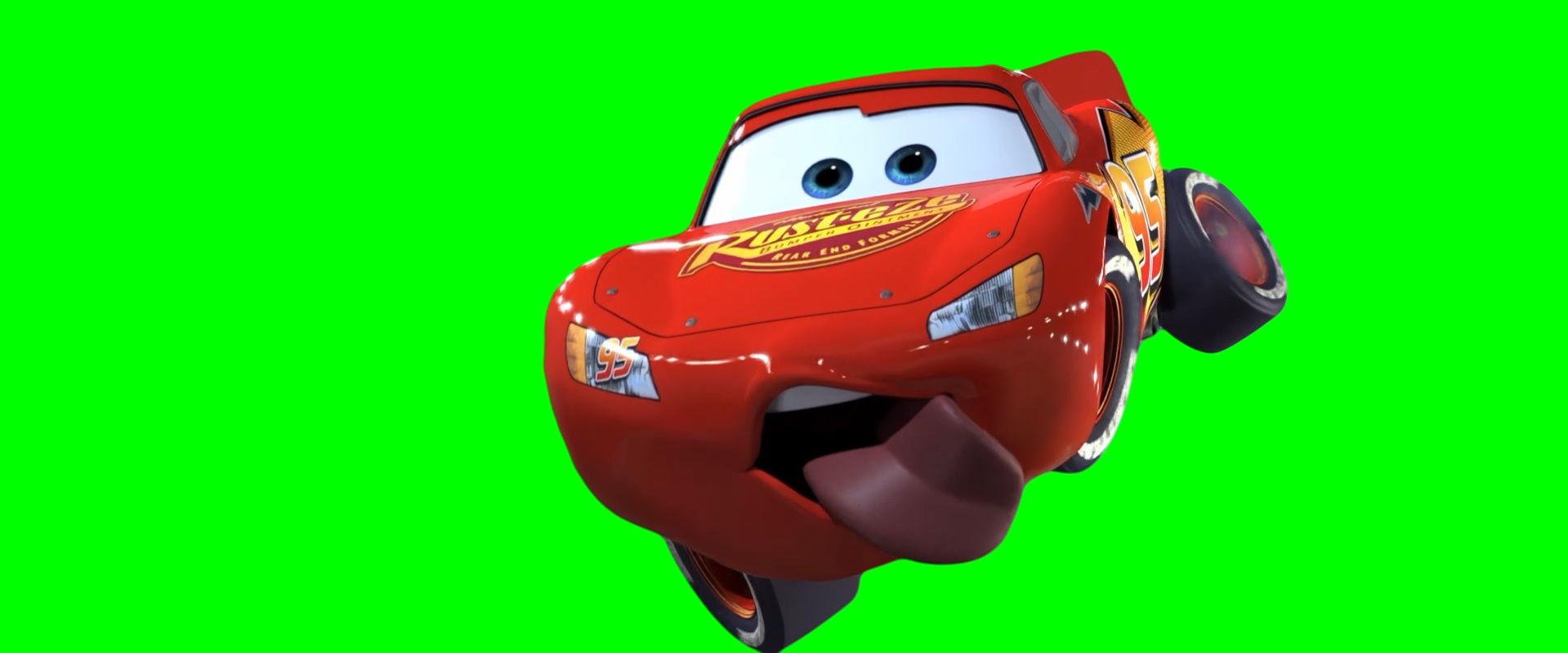 Lightning McQueen Winking meme - Cars  (Green Screen)