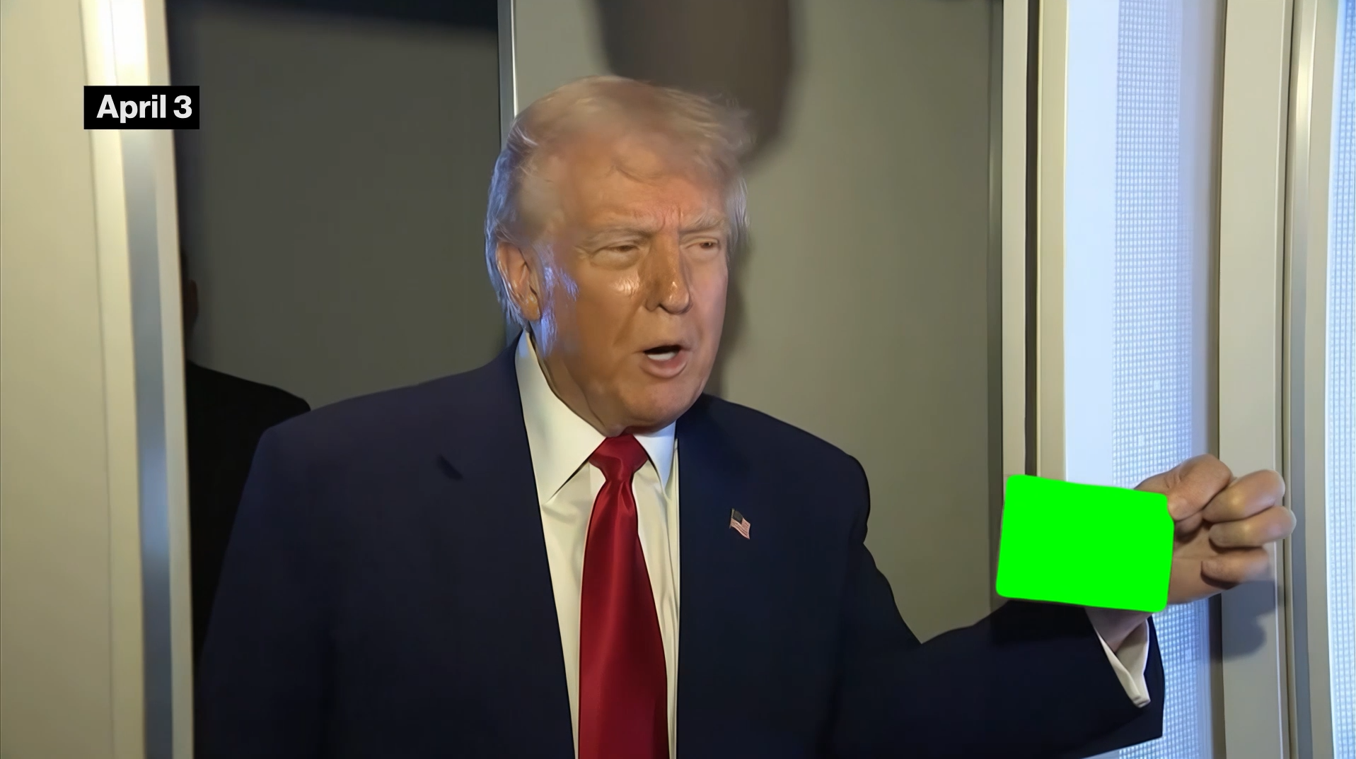 Donald Trump Gold Card meme (Green Screen)