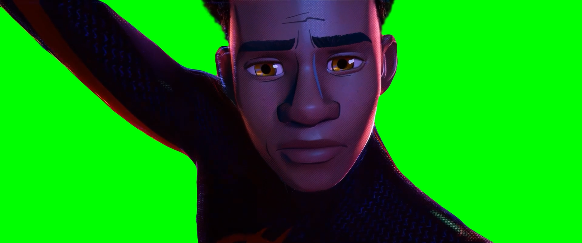 Miles Morales running into a Portal meme - Spider-Man: Across the Spider-Verse(Green Screen)