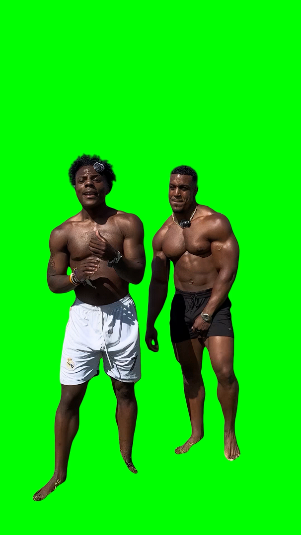 IShowSpeed vs Ashton Hall Running meme  (Green Screen)