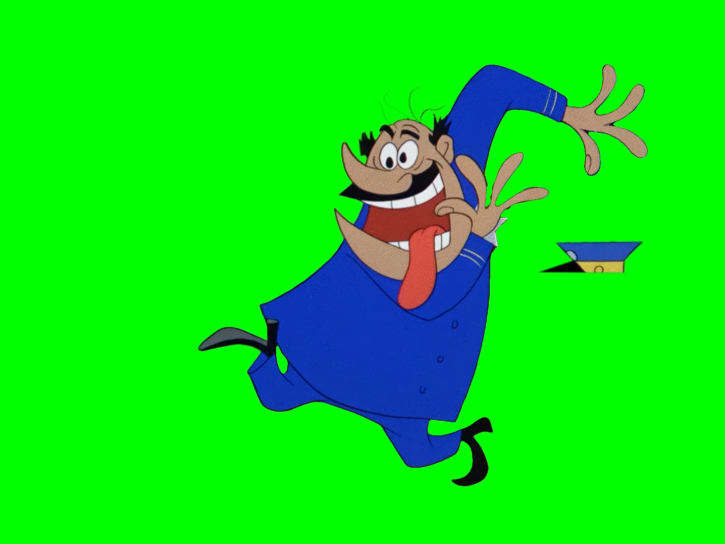 Cartoon Man Dancing and Locking In meme  (Green Screen)