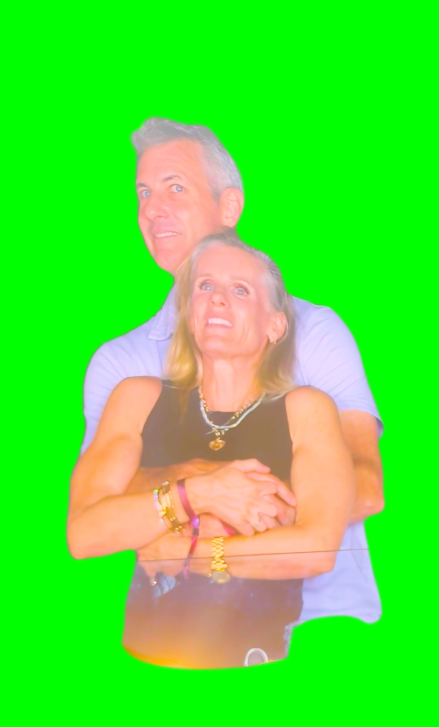 Coldplay Cheaters meme - Astronomer CEO and HR Head (Green Screen)
