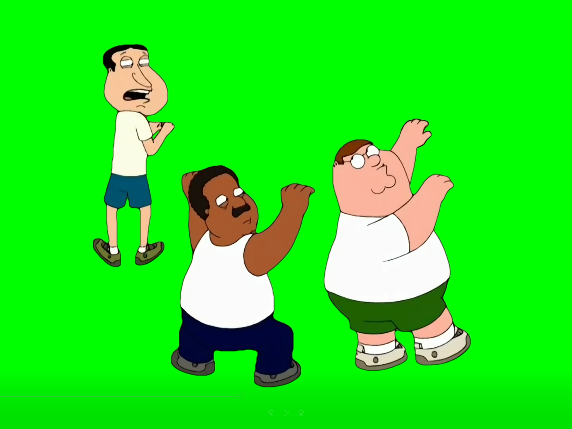 Family Guy Rock Climbing meme (Green Screen)