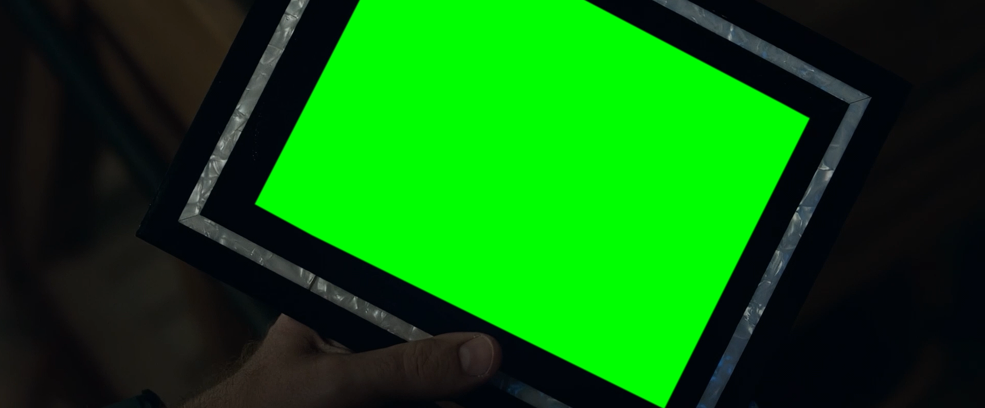 Tony Stark Wiping Photo meme (Green Screen)