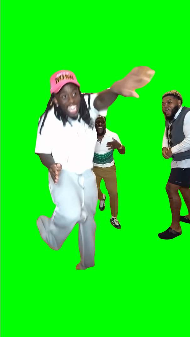 Kai Cenat Kevin Hart Druski Dancing meme  (Green Screen)