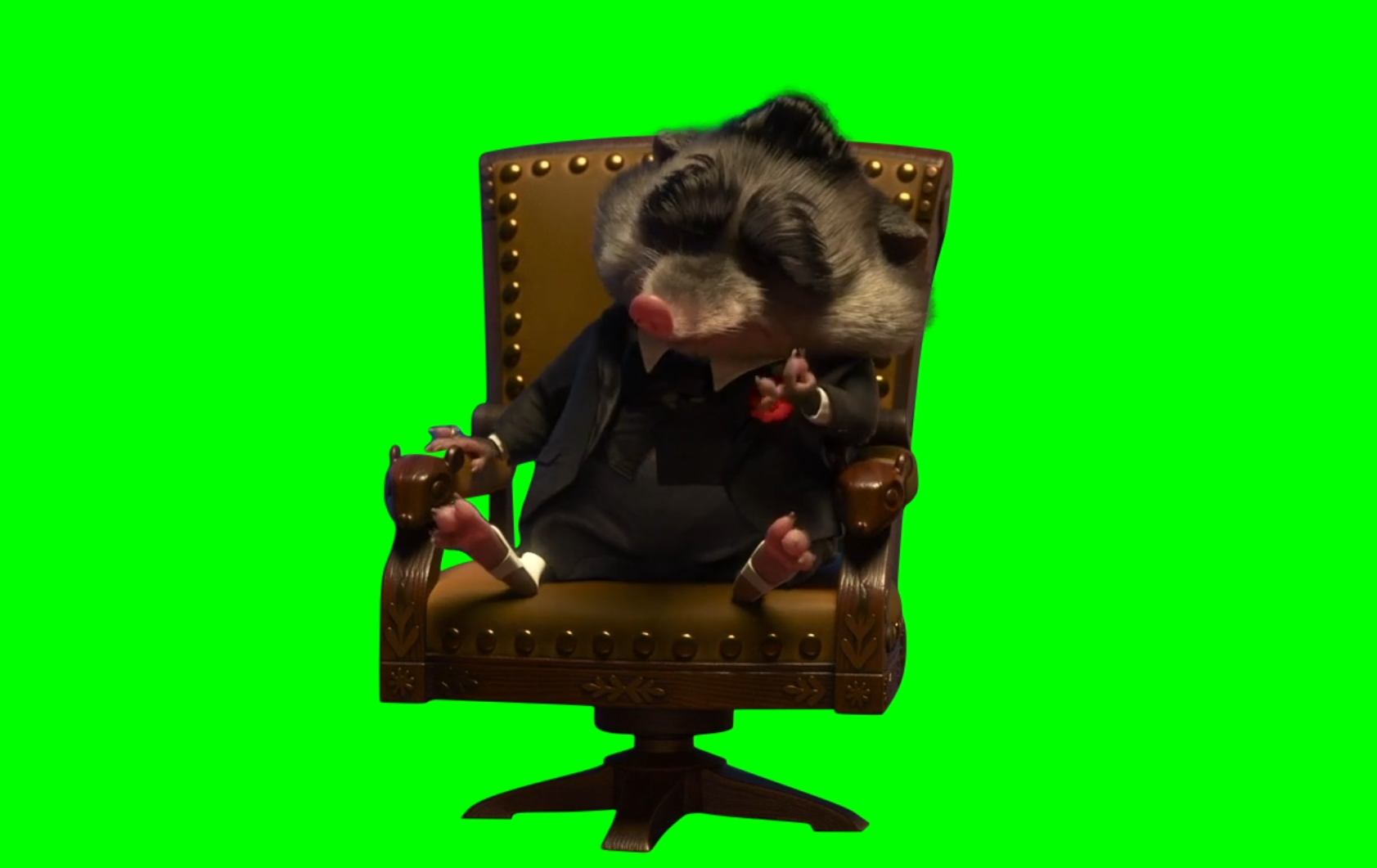 Zootopia Godfather meme V2 (Green Screen)