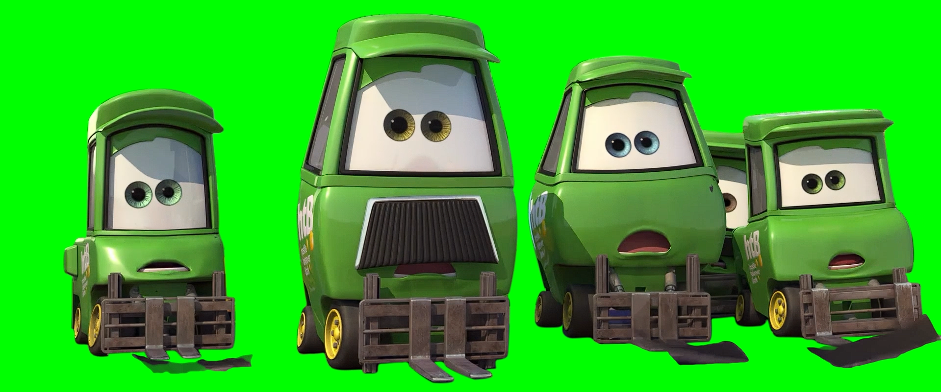 Lightning McQueen Tire Change meme - Cars (Green Screen)
