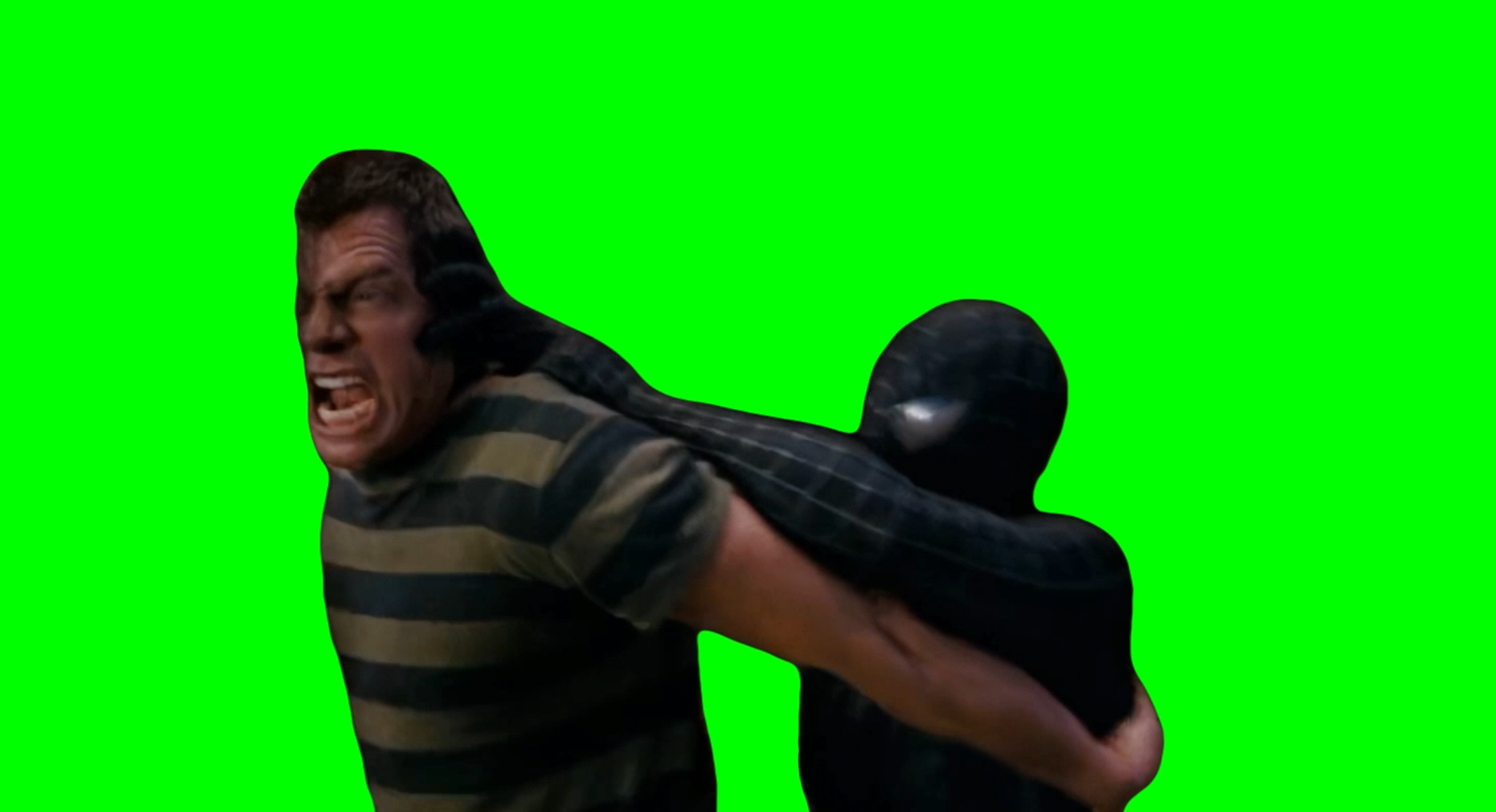 Sandman Head Against Train meme - Spider-Man 3 (Green Screen)