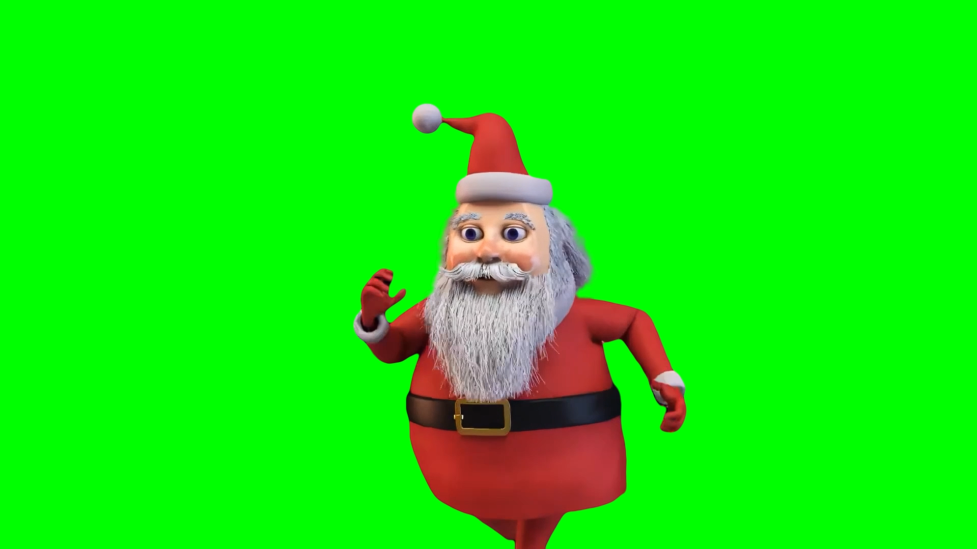 Santa Running meme (Green Screen)