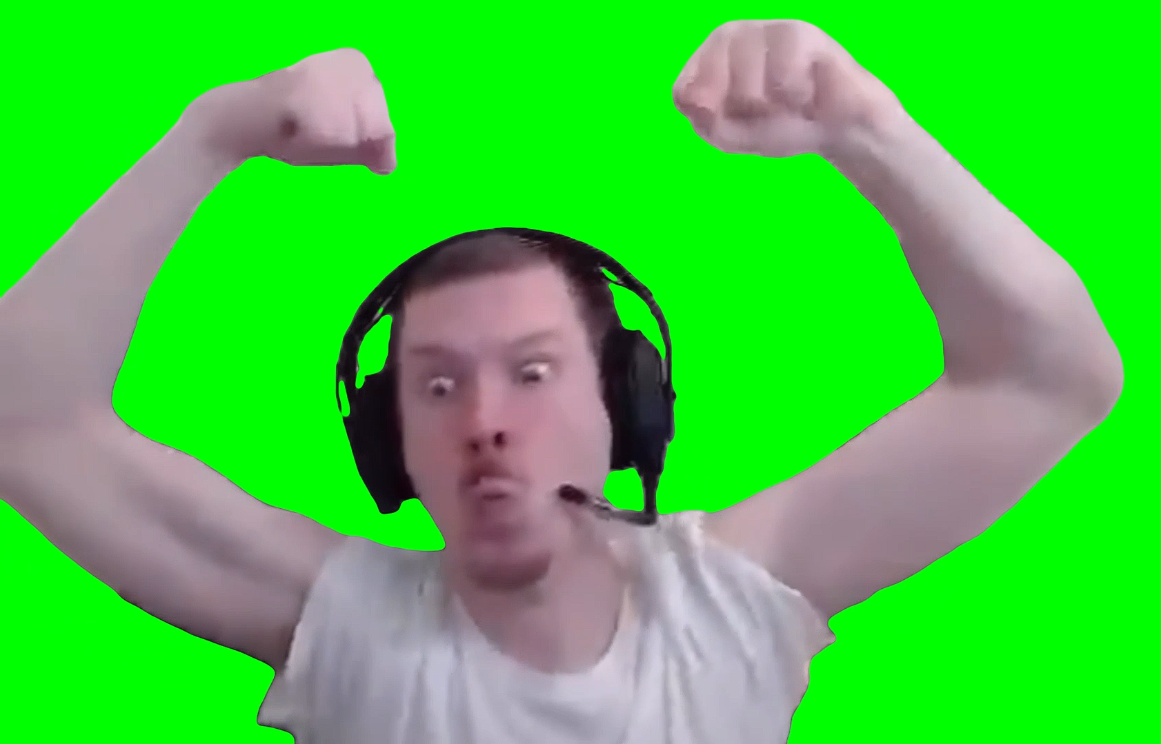 KeshaEuw Flexing his Biceps meme (Green Screen)