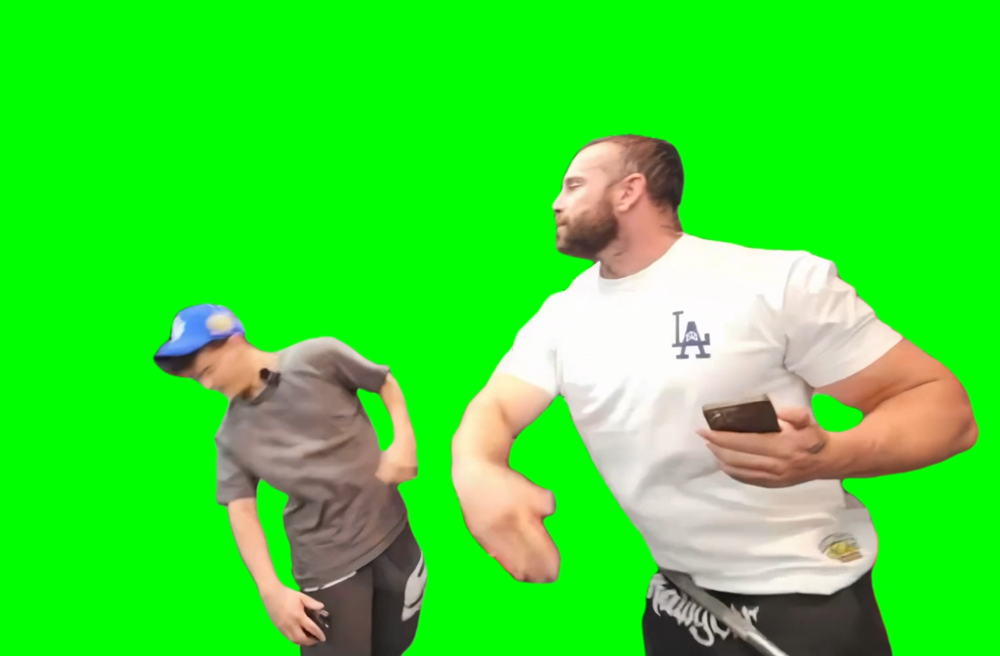 Stable Ronaldo Gets SLAPPED By Bradley Martyn meme (Green Screen)