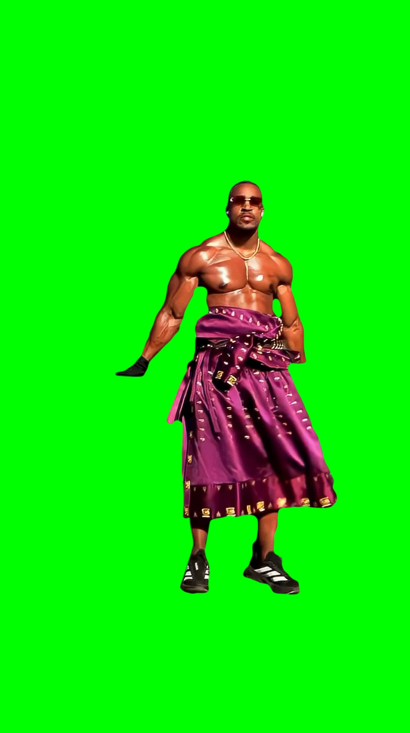 Ashton Hall Running in Mongolia meme (Green Screen)