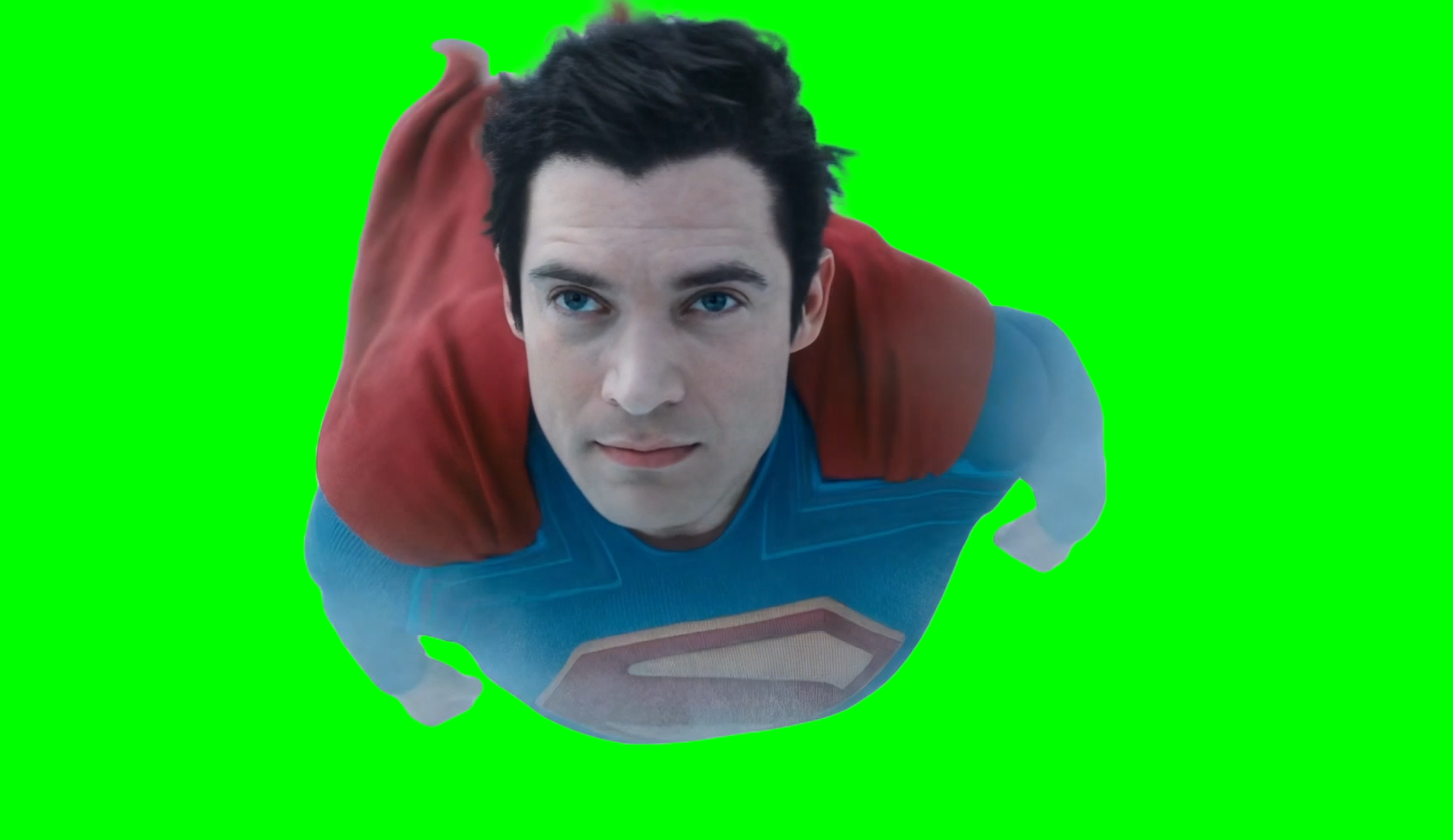 Superman Flying meme (Green Screen)