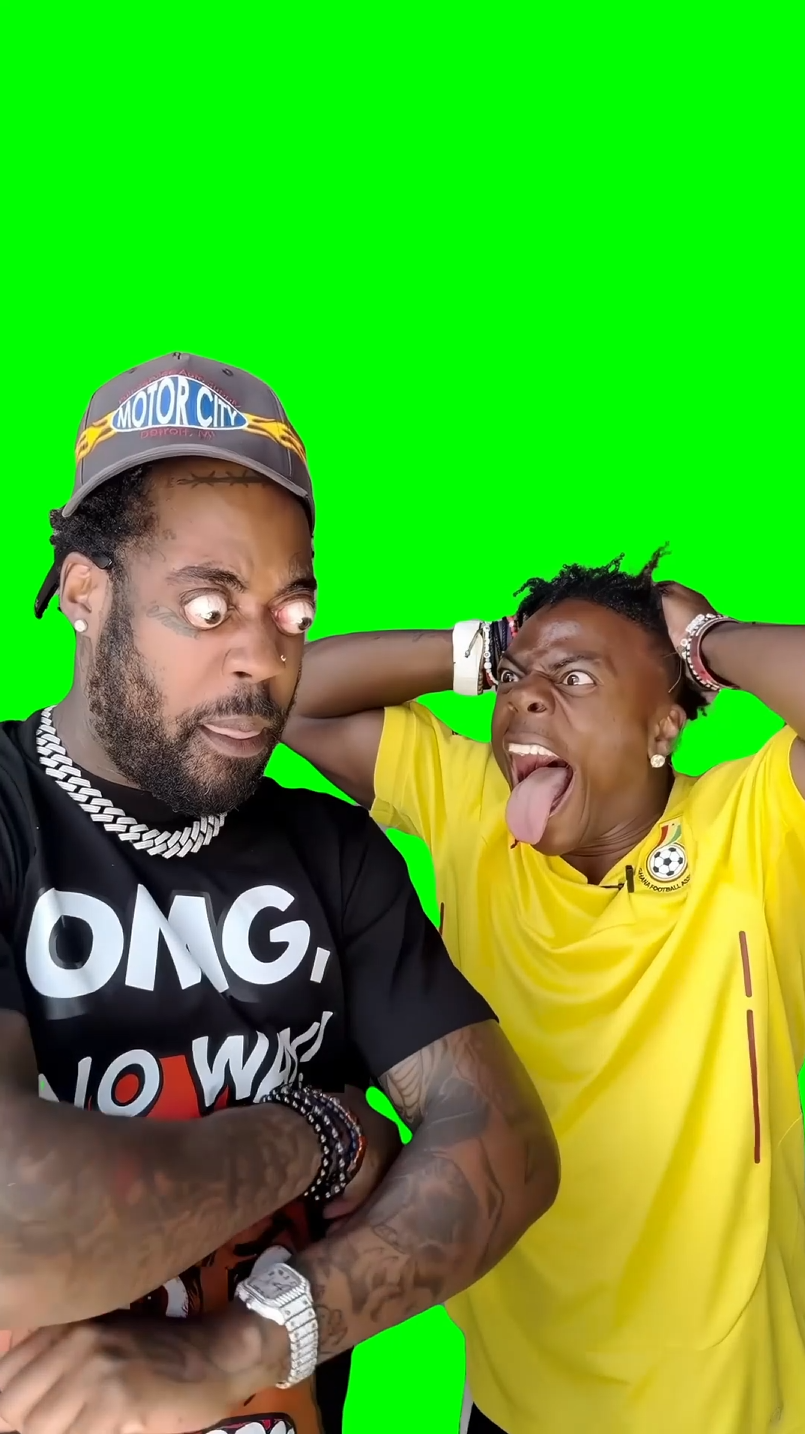 IShowSpeed Meets Man Popping his Eyes meme (Green Screen)