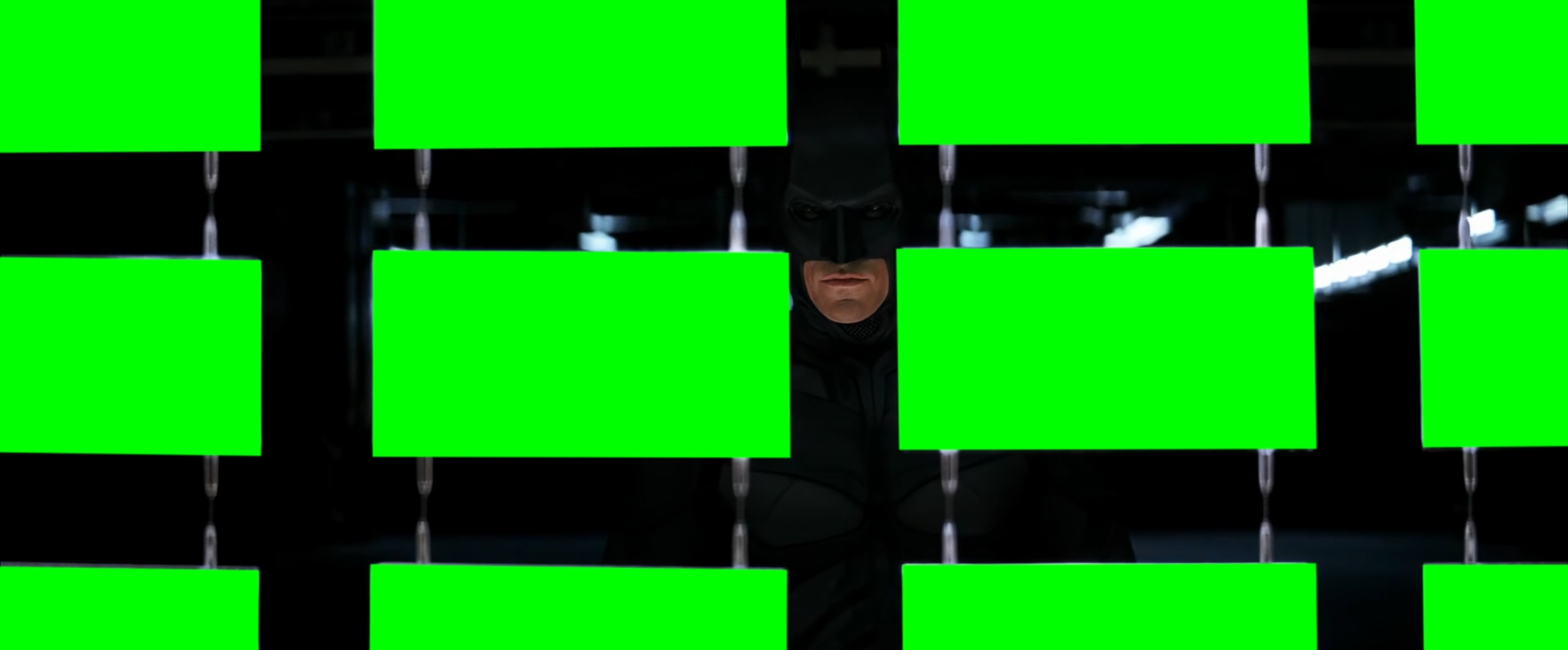 Batman Looking at Multiple Screens meme - The Dark Knight (Green Screen)