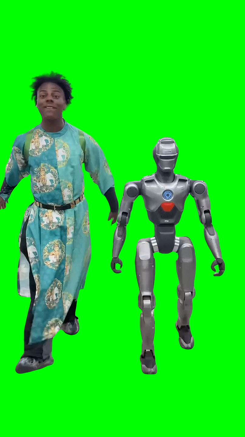 IShowSpeed with Chinese Robot meme (Green Screen)