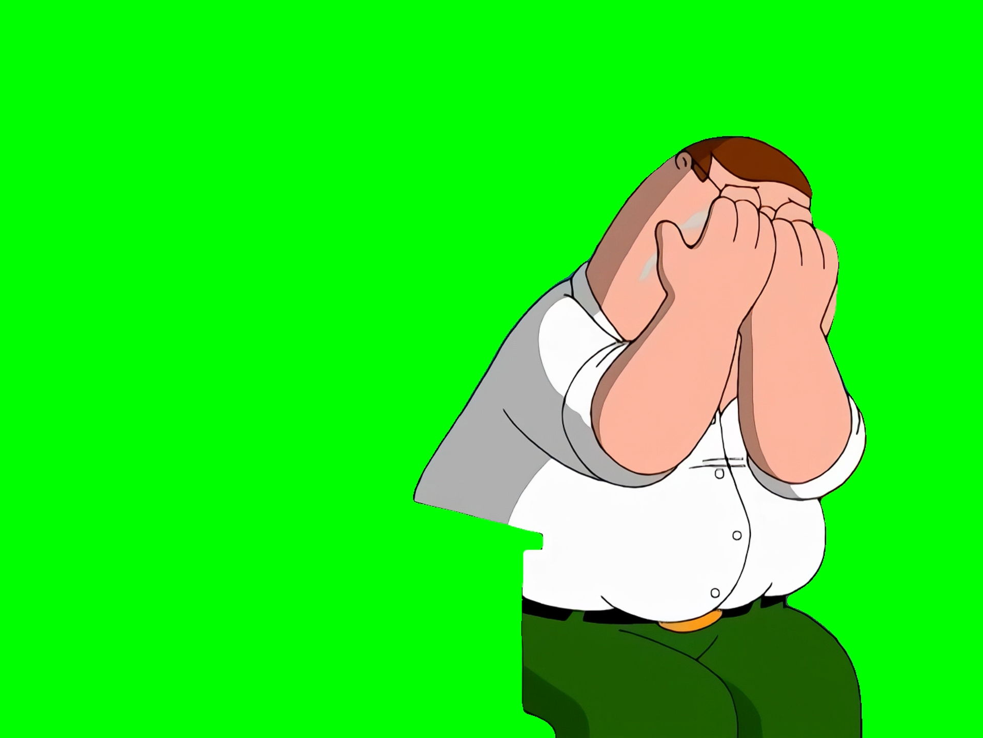 Peter Griffin Crying and Clapping meme - Family Guy (Green Screen)