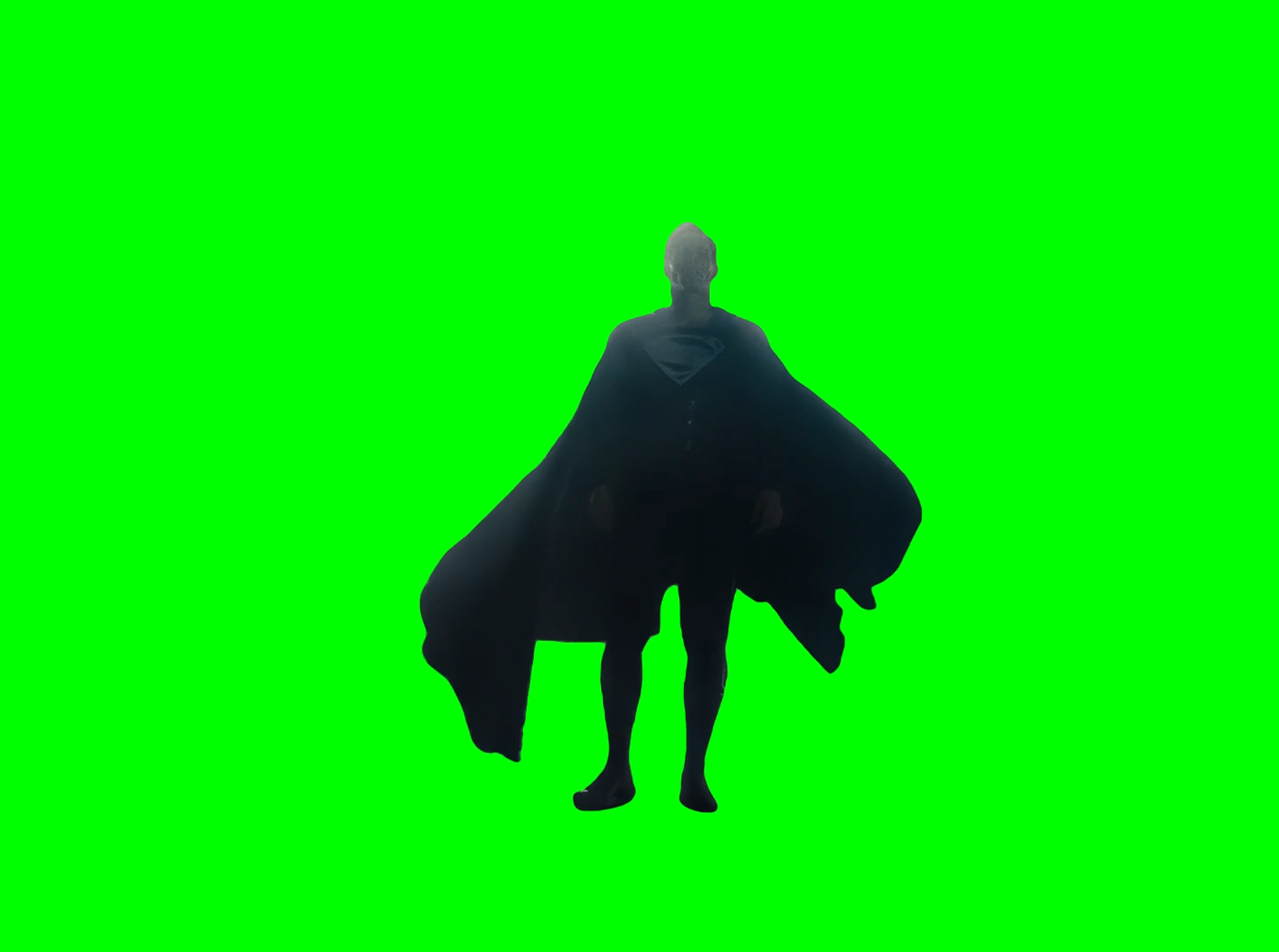 Superman Walking Out With Black Suit meme - Justice League (Green Screen)
