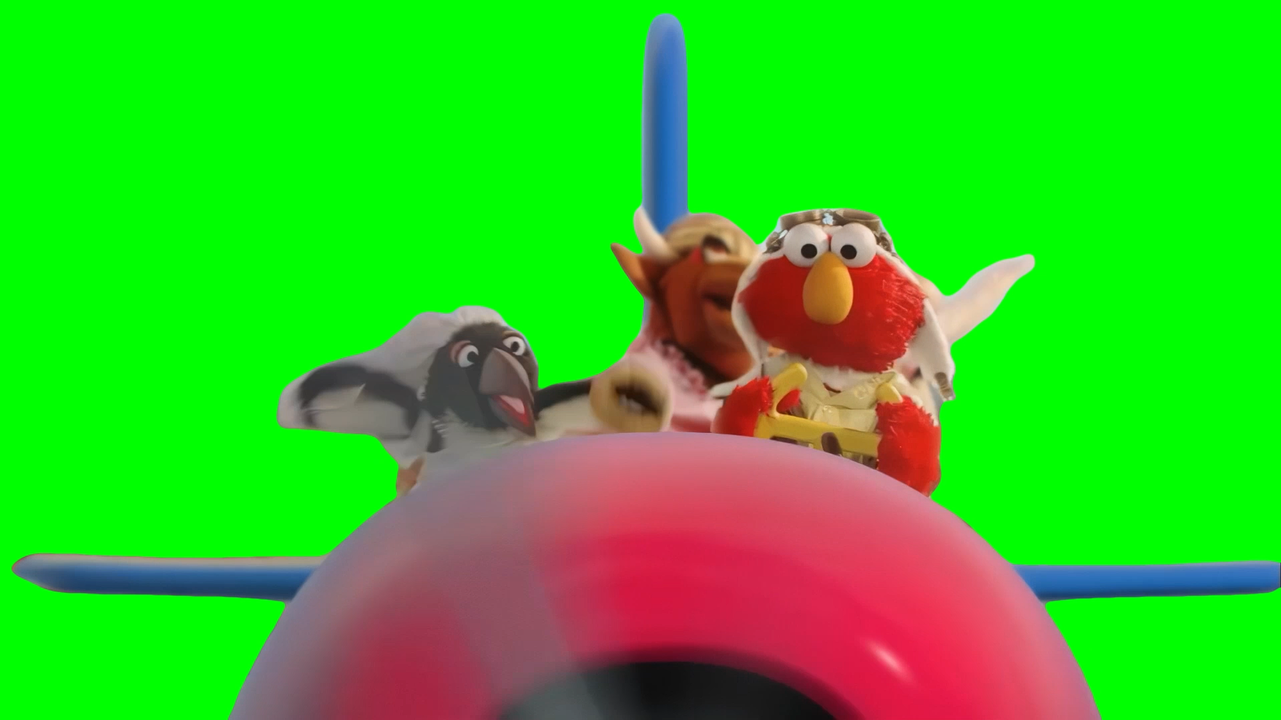 Elmo Flying Plane and Saying 