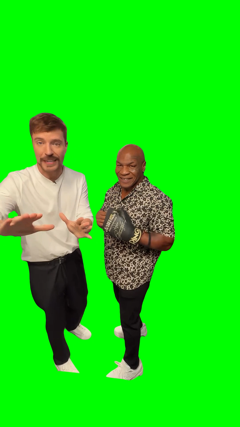 MrBeast Gets Punched By Mike Tyson meme (Green Screen)