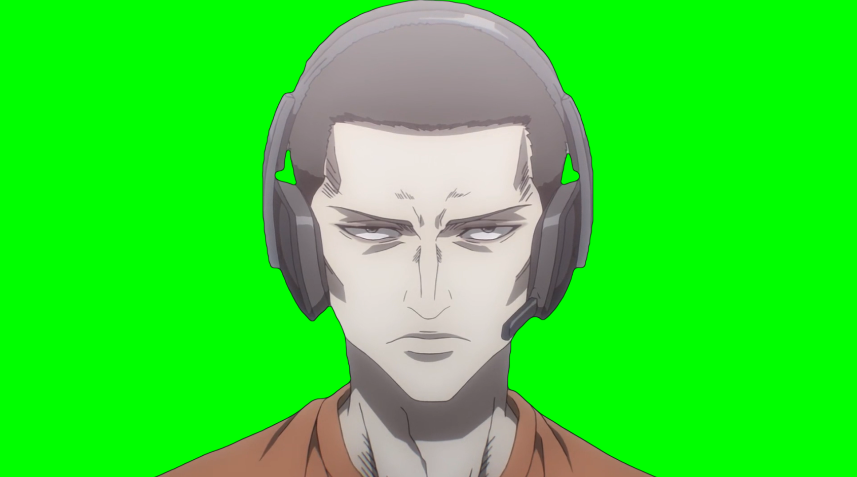 Gamer Locking In meme - Parasyte (Green Screen)