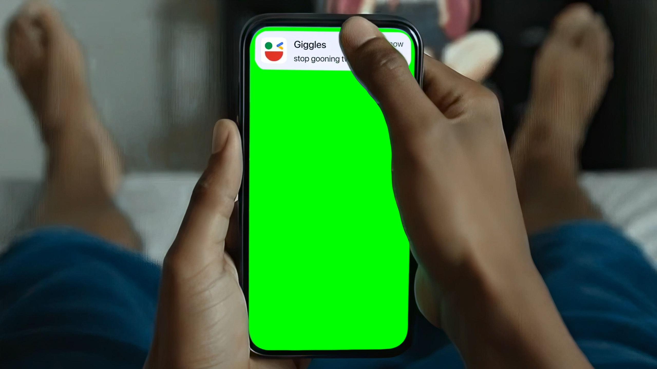 IShowSpeed Using Phone meme - Giggles App Ad (Green Screen)
