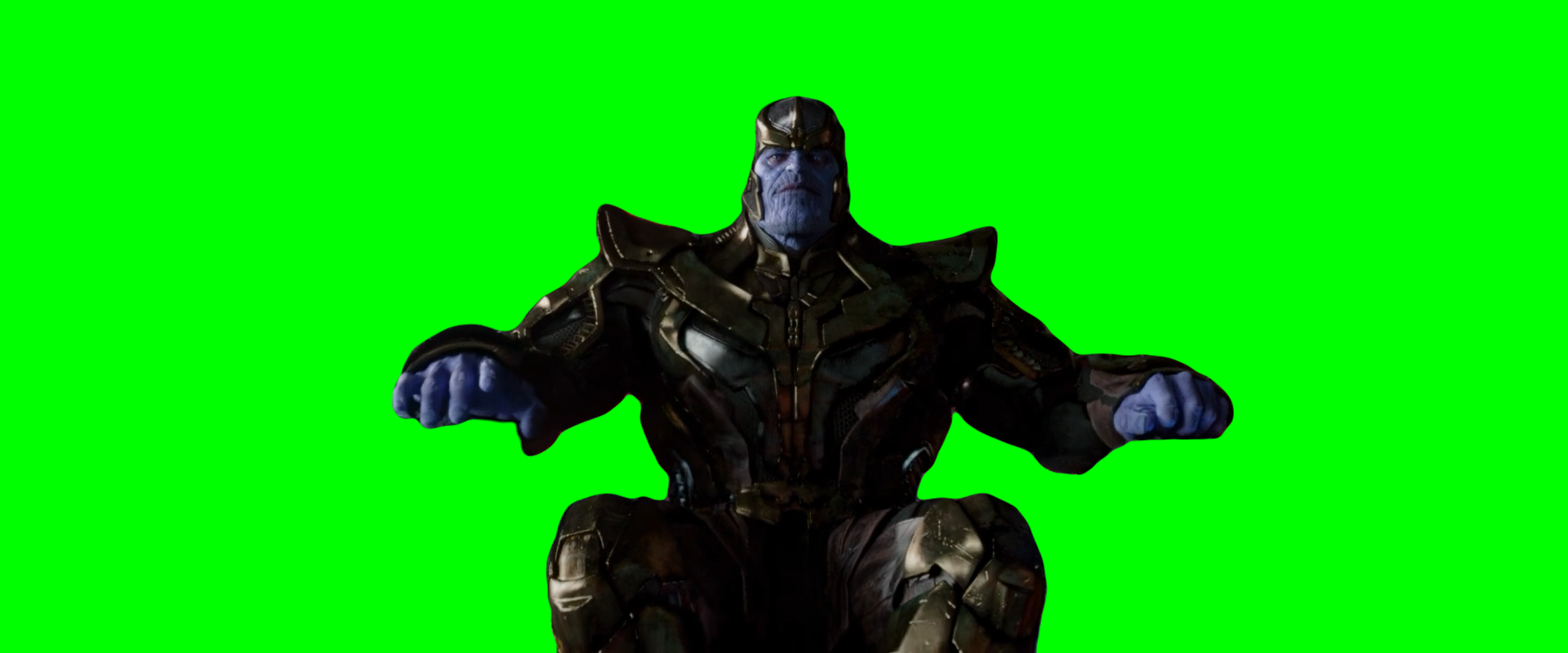 Thanos sitting on his Throne meme V1 - Guardians of the Galaxy (Green Screen)