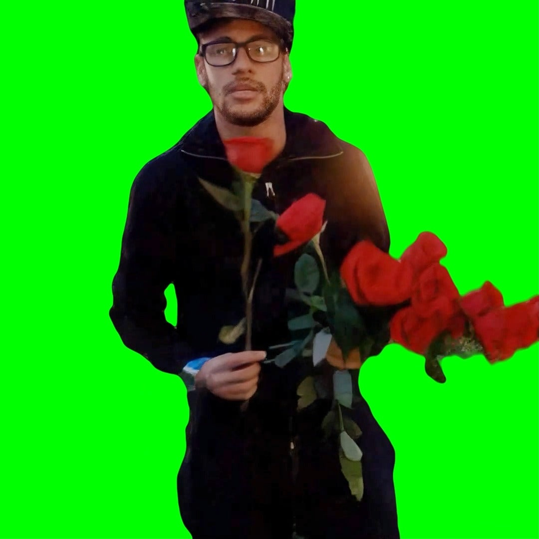 Neymar Jr. Throwing Roses meme (Green Screen)