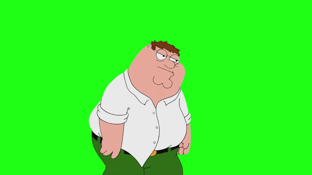 Peter Griffin Turning Back and Crowd Cheering meme - Family Guy (Green Screen)