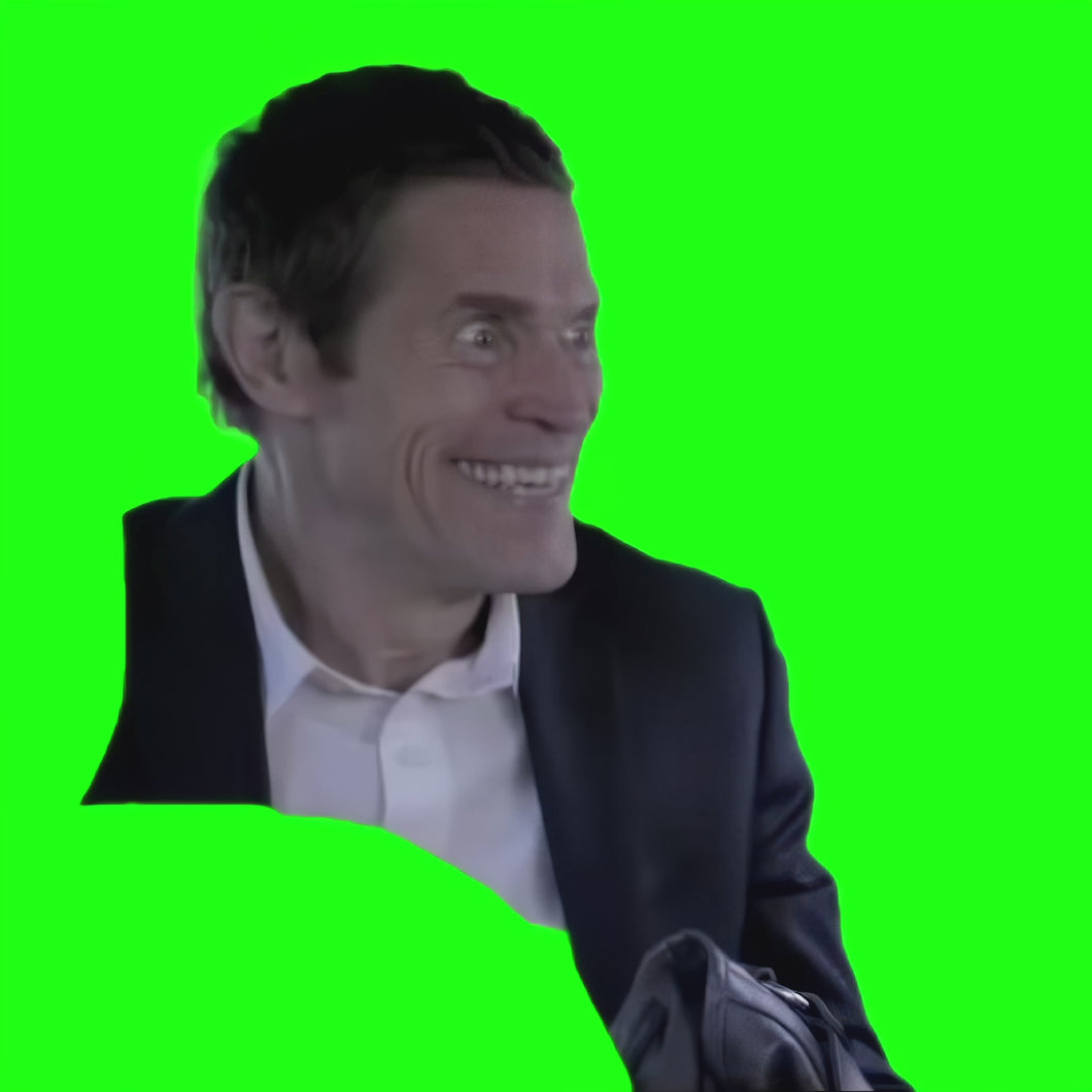 Willem Dafoe Creepy Smile (Green Screen)