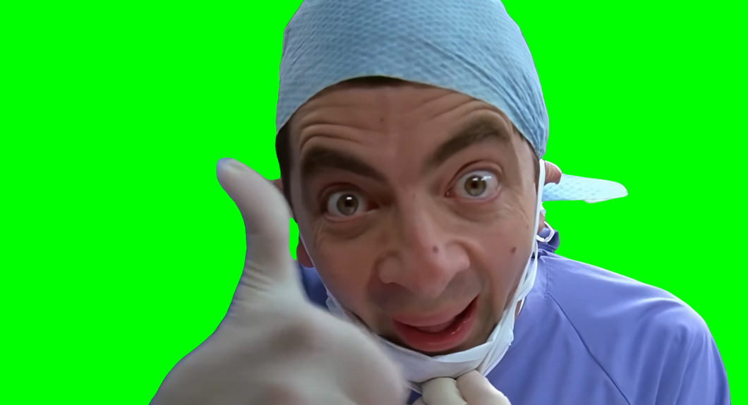 Mr Bean Doctor Thumbs UP  (Green Screen)