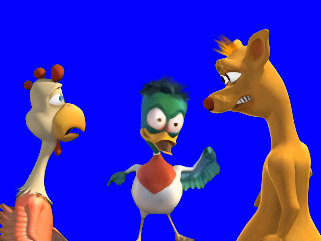 Angry Green Duck Raging meme - Back at the Barnyard V2 (Green Screen)