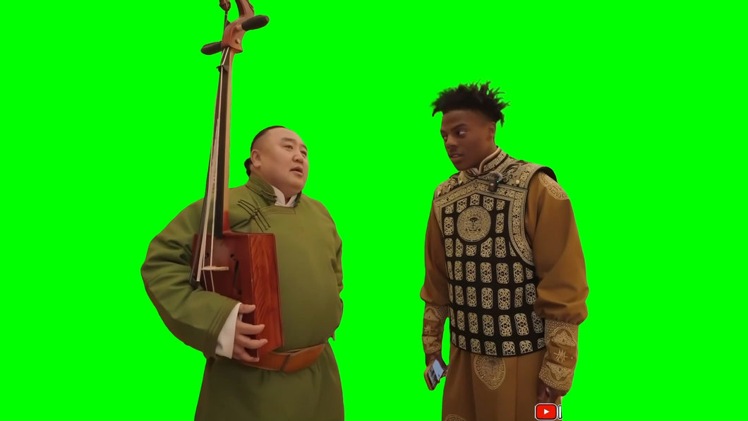 IShowSpeed with a Mongolian Throat Singer meme (Green Screen)