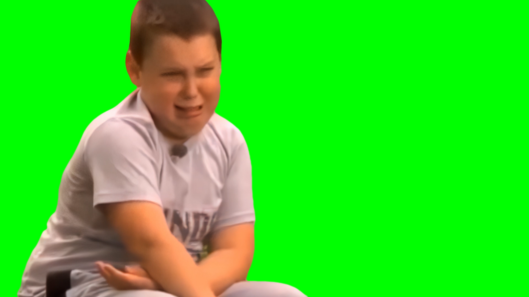 Ukrainian Kid Crying meme (Green Screen)