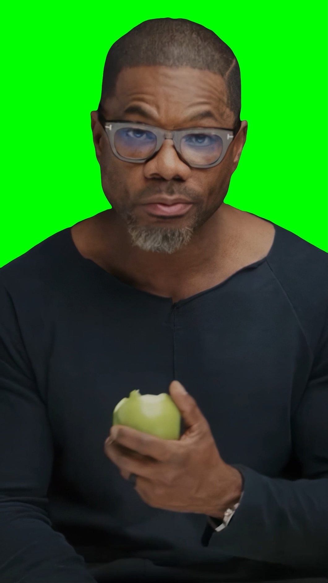 Kirk Franklin Eating Apple meme (Green Screen)