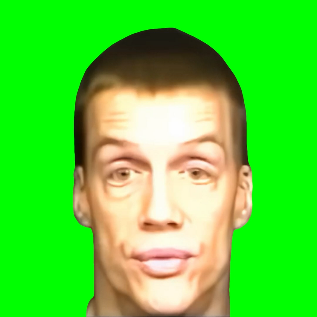 G force mogger - Mewing face meme (Green Screen)