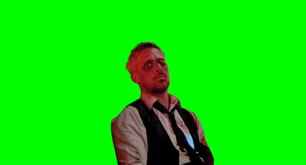 Ryan Gosling sitting in the Club meme - Only God Forgives (Green Screen)