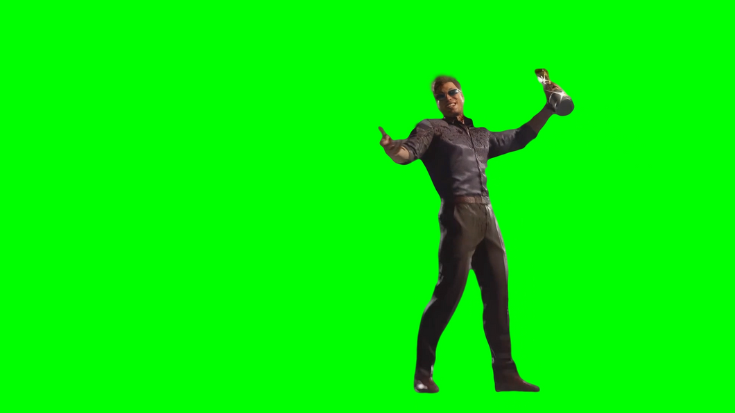 Johnny Cage Winning Award meme - Mortal Kombat 1 (Green Screen)