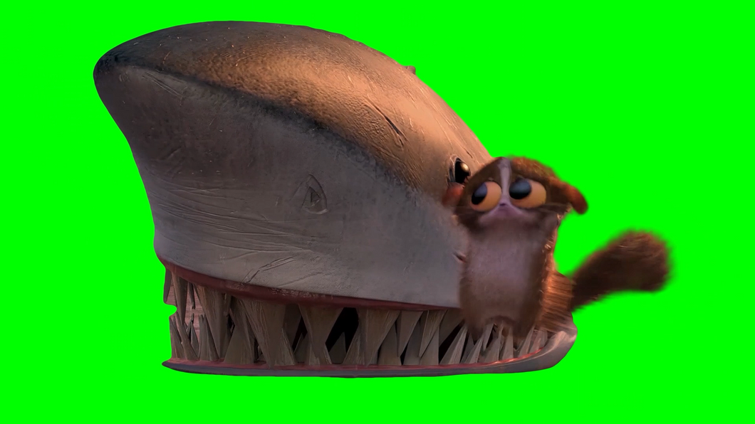 Mort getting chased by a shark meme V2 - Madagascar 2 (Green Screen)