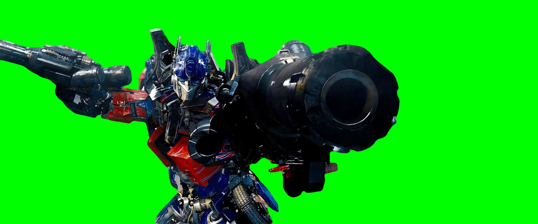 Optimus Prime shooting Megatron - Transformers 2 meme (Green Screen)