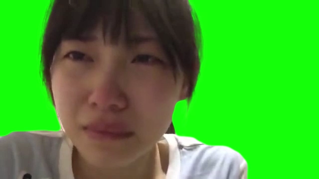 I Have No Money Hahaha - Japanese Girl Crying Then Laughing (Green Screen)